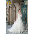 ED Bridal Exquisite Cap Sleeve Lace Applqiues Beads Floor Length A-Line Wedding Dresses